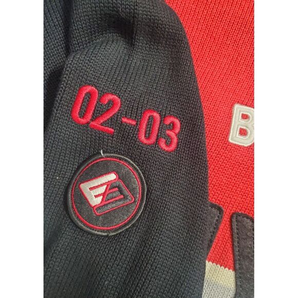 Vintage Y2K Enyce Hip Hop Rap Knit Sweater Mens L Red Striped Crew Neck Pullover - Picture 8 of 9